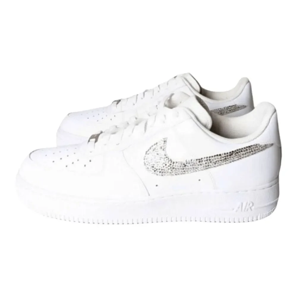 NIKE Air Force 1 Low Customised 'Swarovski' Sneakers Size 12